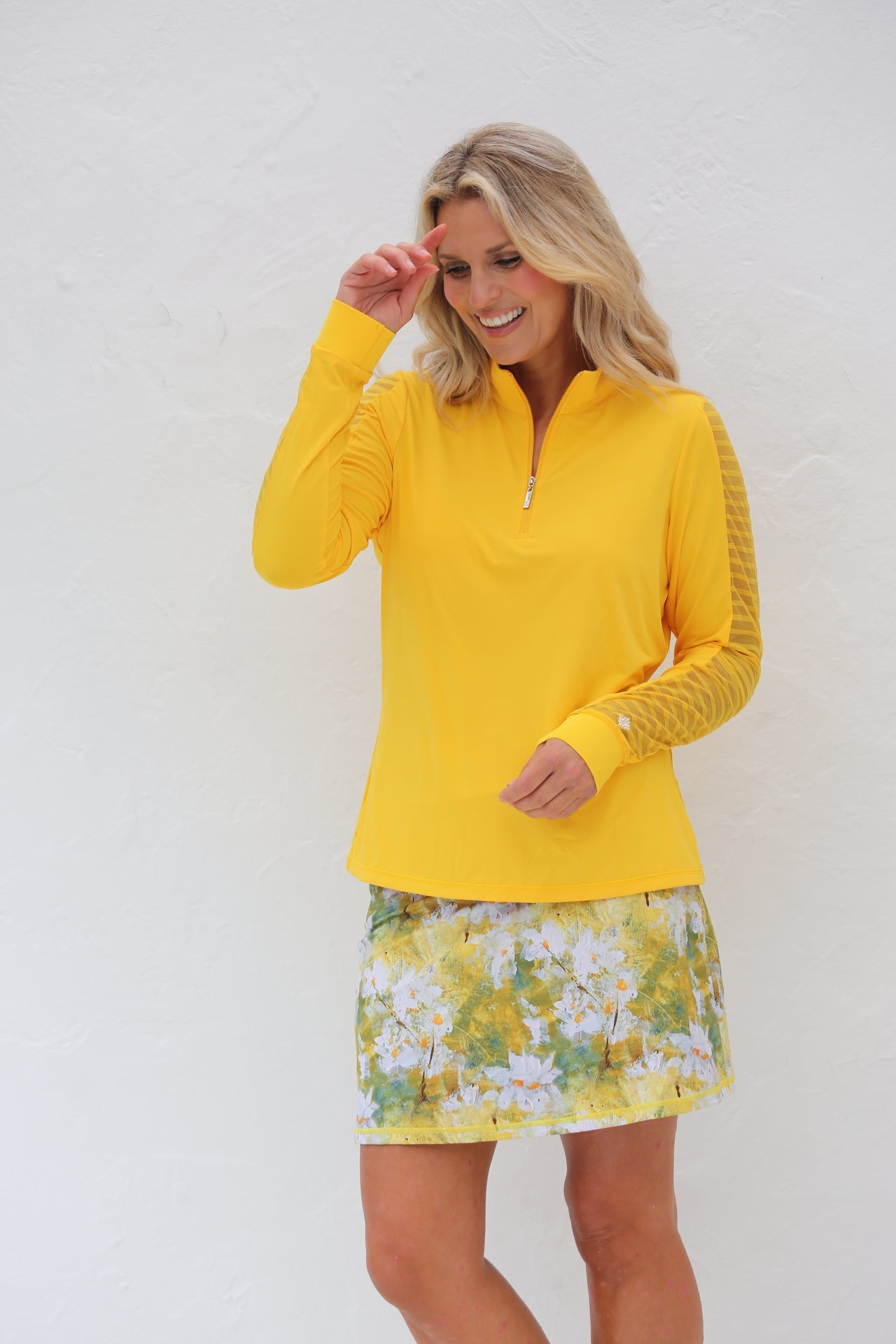 A-Line Art Golf Skort Daisies