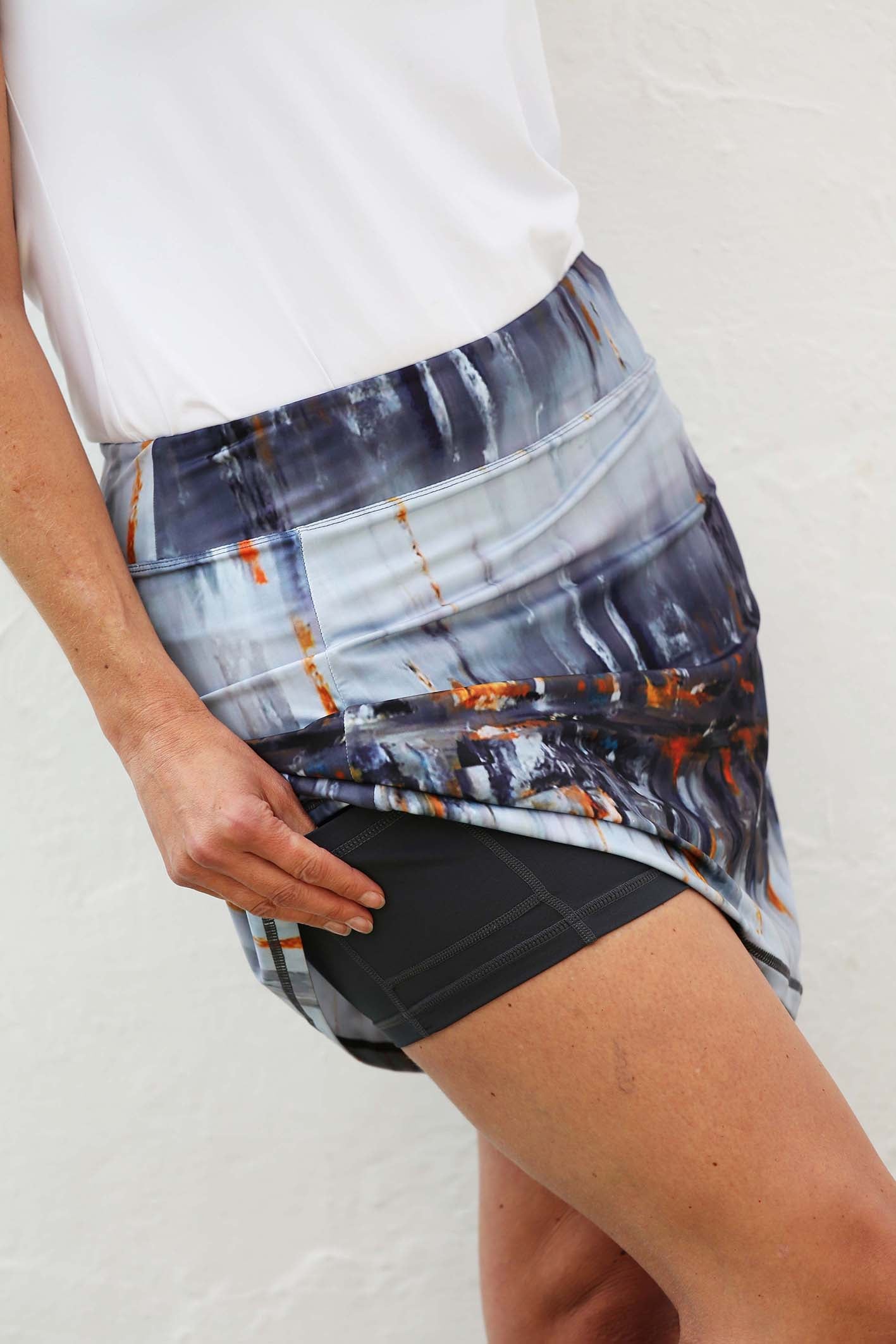 A-Line Art Golf Skort Docklands