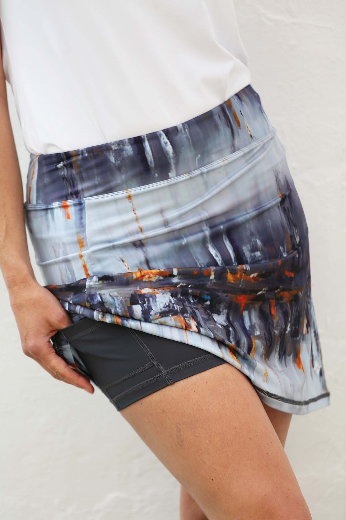 A-Line Art Golf Skort Docklands