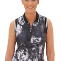 Sleeveless Golf Polo Shirt Black Orchid