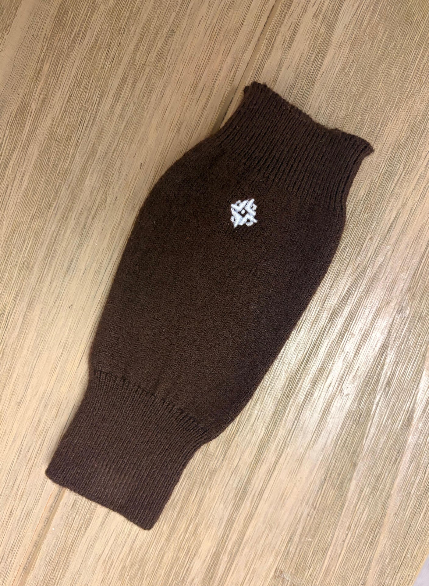 Women's Merino Wool Wrist Warmers - Brown
