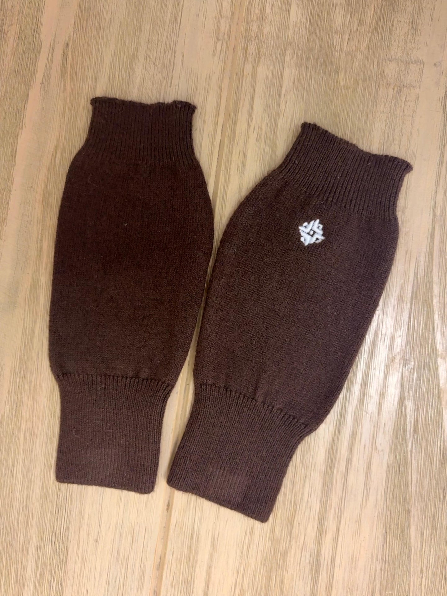 Women's Merino Wool Wrist Warmers - Brown