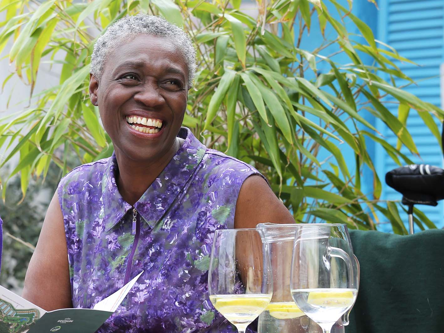 Sleeveless Golf Polo Shirt Forget Me Not