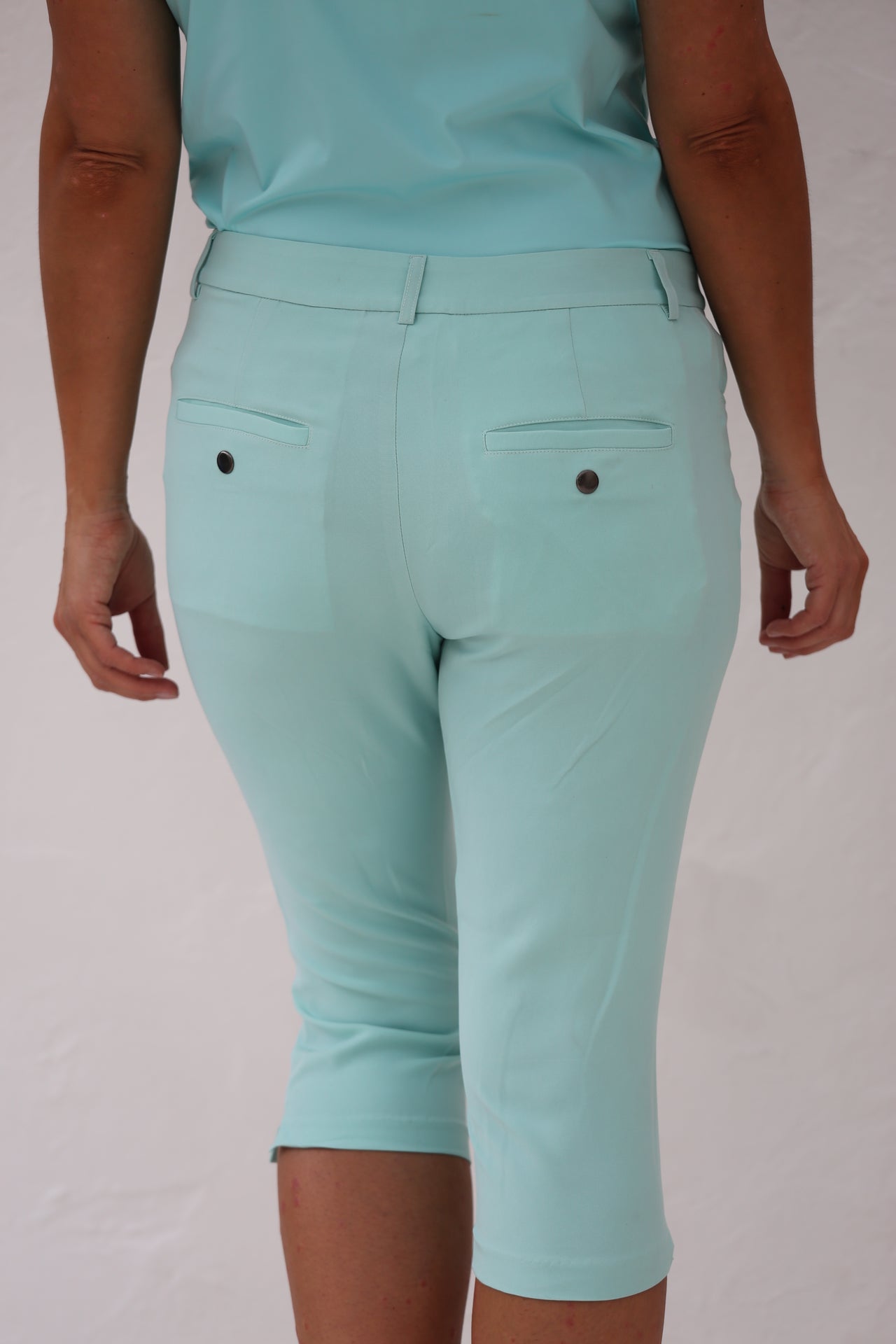 Golf Pedal Pushers Aqua
