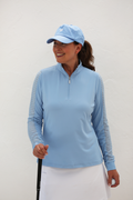 Women's Sheer Long Sleeve Golf Shirt – Sky