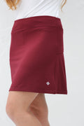 Kick Pleat Golf Skort Claret