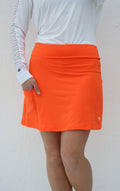 Golf Skort Kick Pleat Tangerine