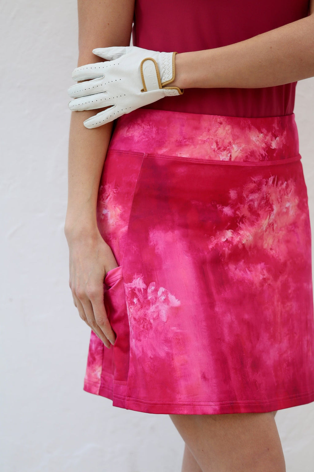 Women's A-Line Art Golf Skort - Peony Bloom