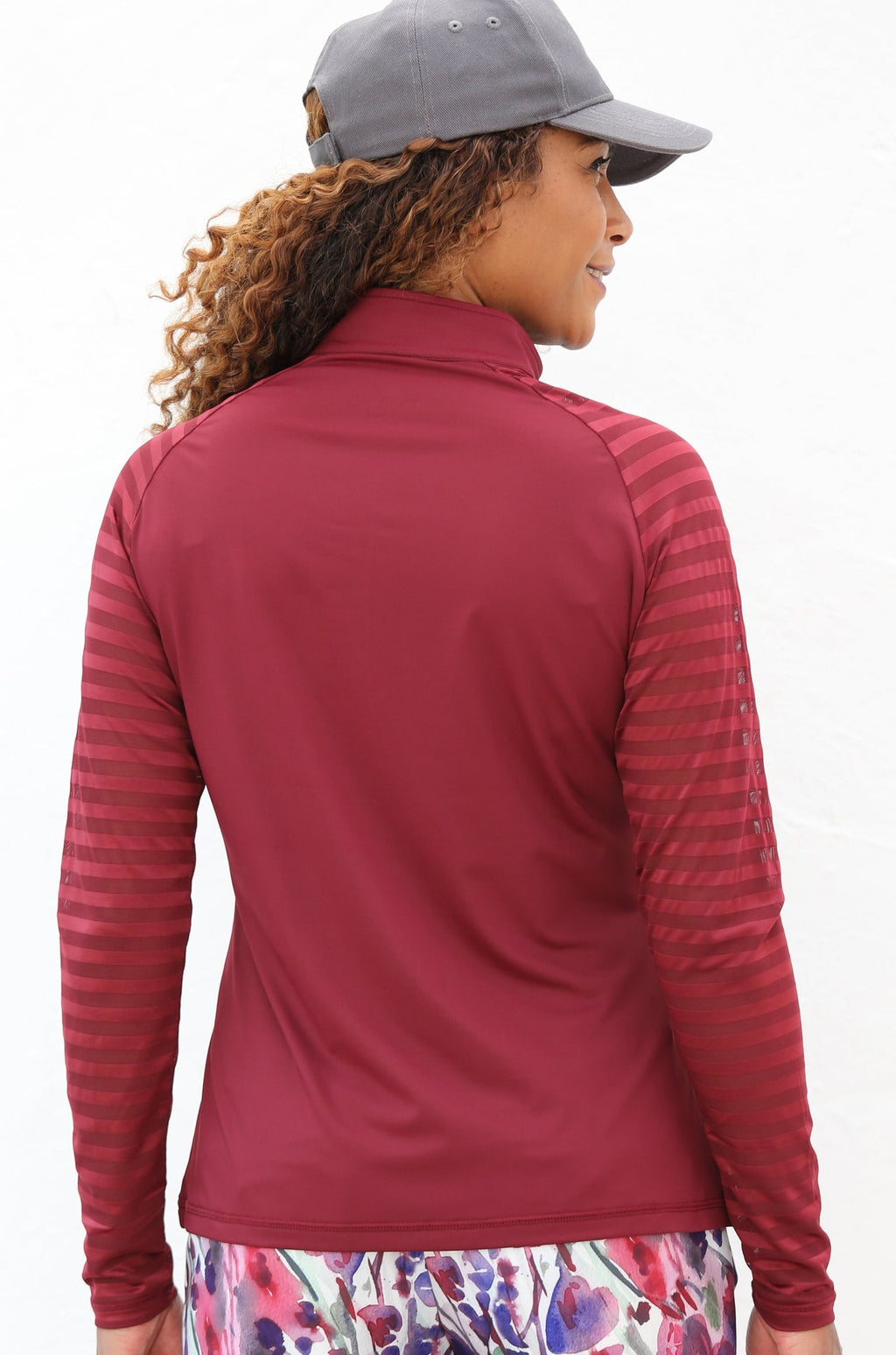 Claret Sheer Long Sleeve Golf Shirt
