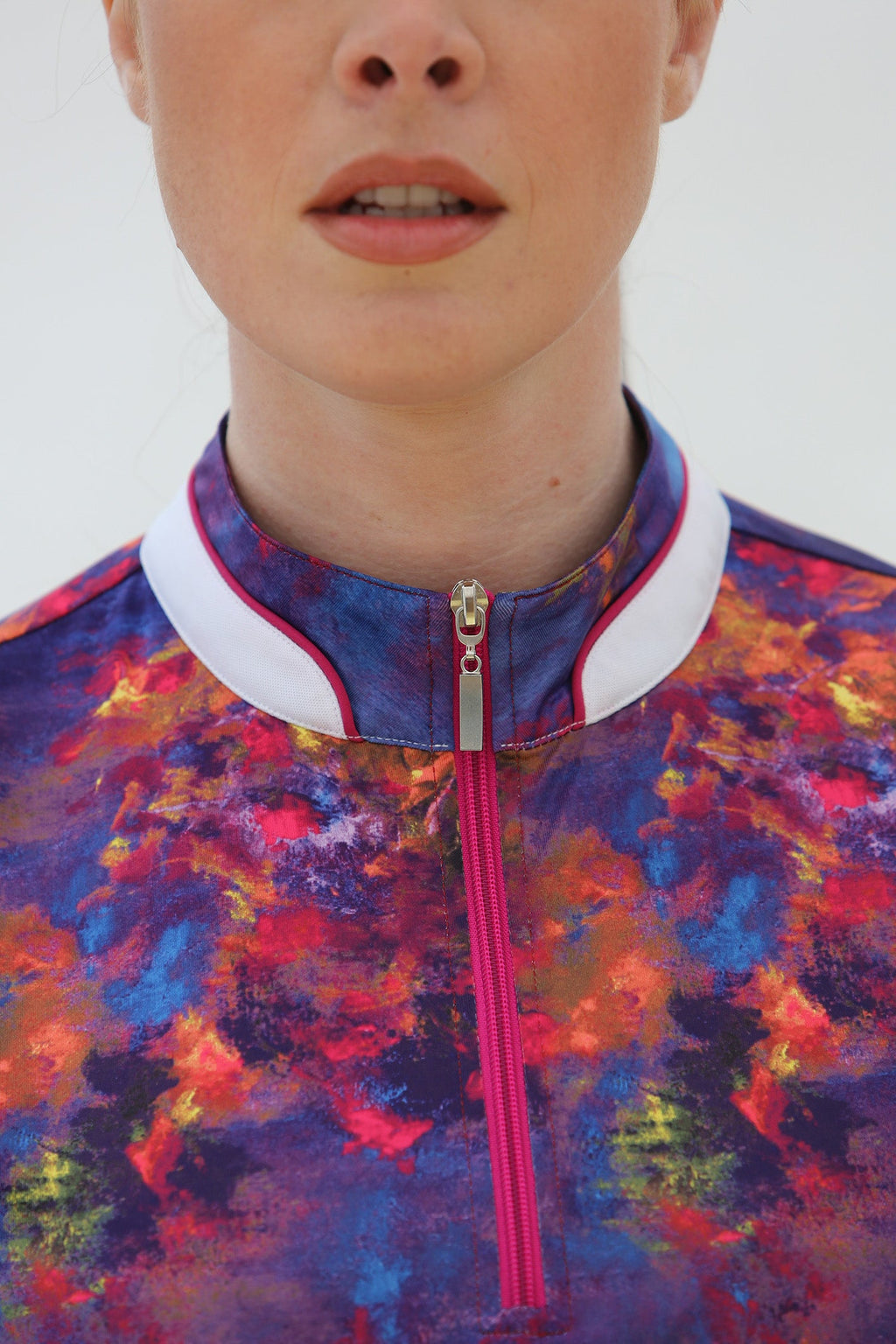 Short Sleeve Double Collar Golf Shirt Flamenco