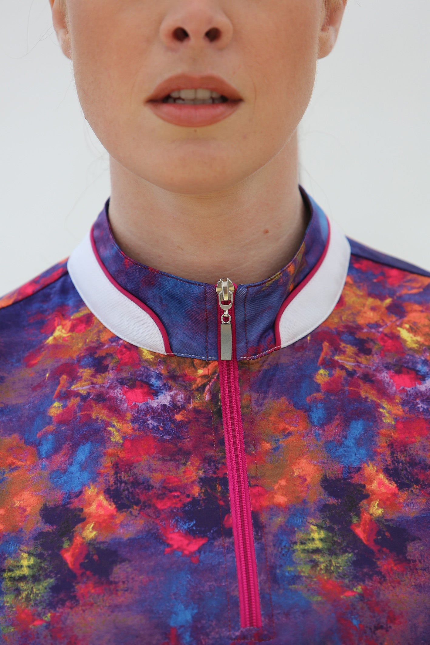 Short Sleeve Double Collar Golf Shirt Flamenco