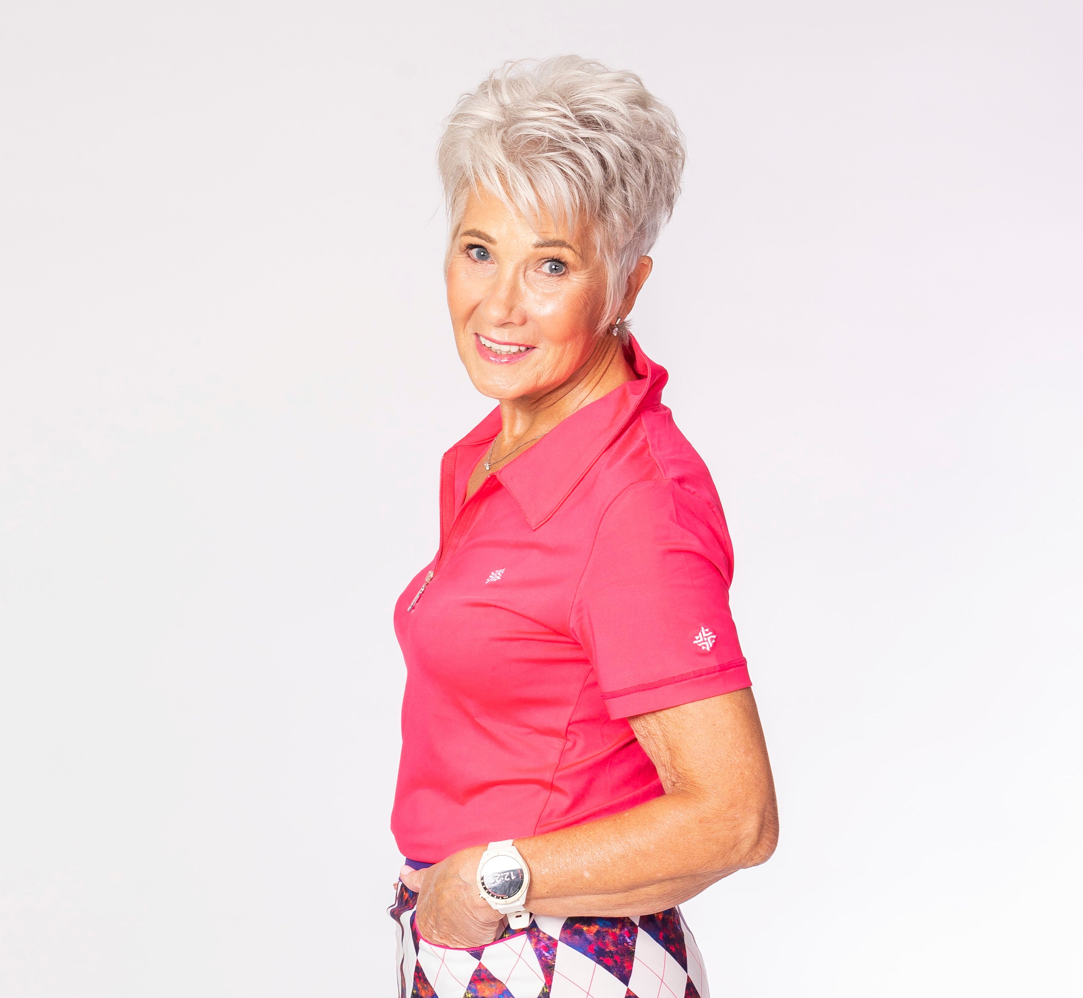 Short Sleeve Polo Golf Shirt Cerise