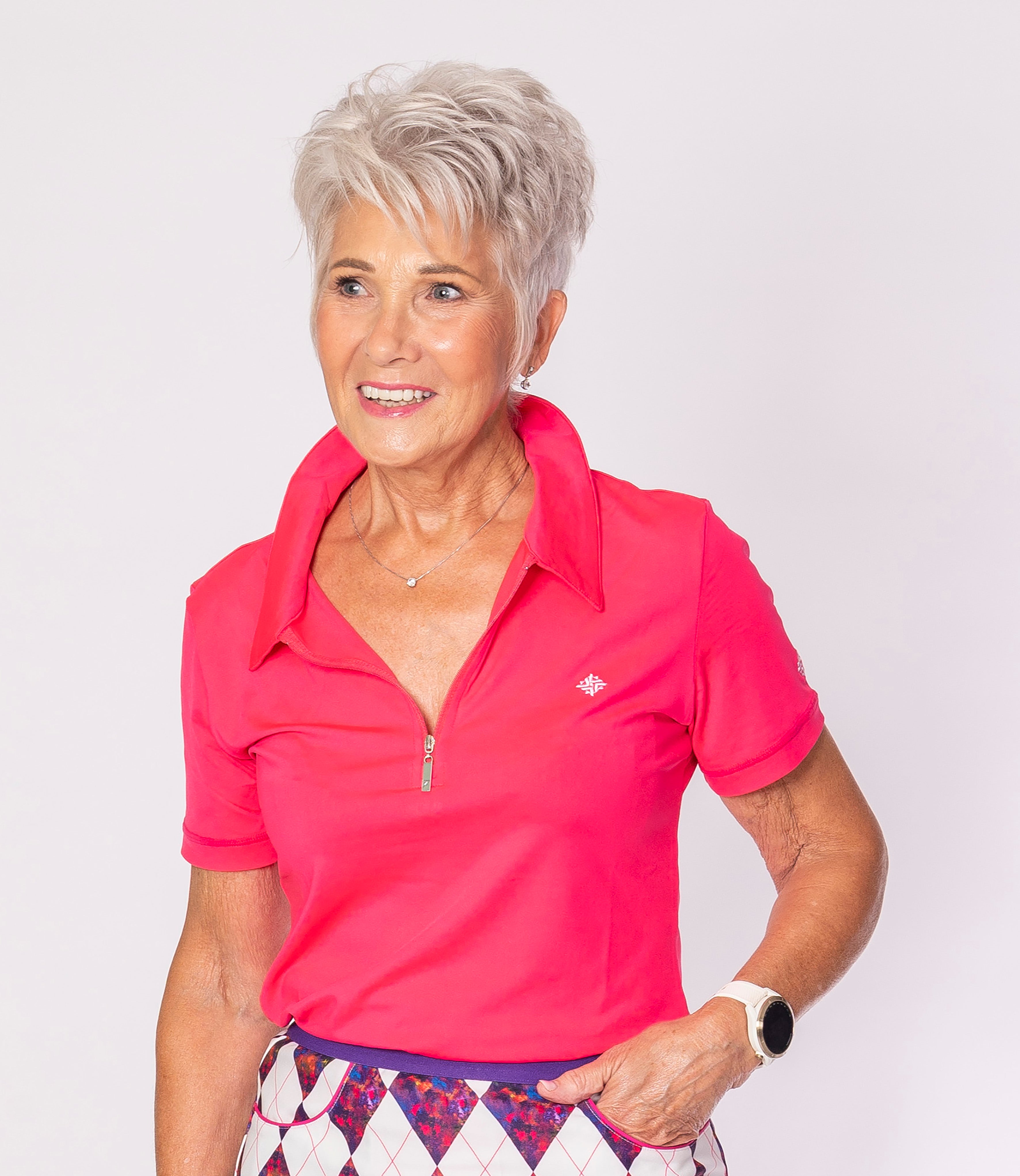 Short Sleeve Polo Golf Shirt Cerise