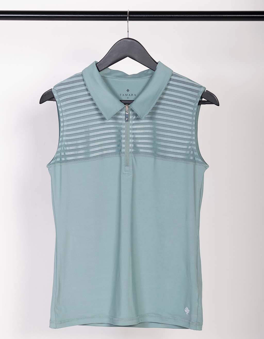 Sleeveless Sheer Golf Shirt Mint