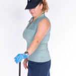 Sleeveless Sheer Golf Shirt Mint