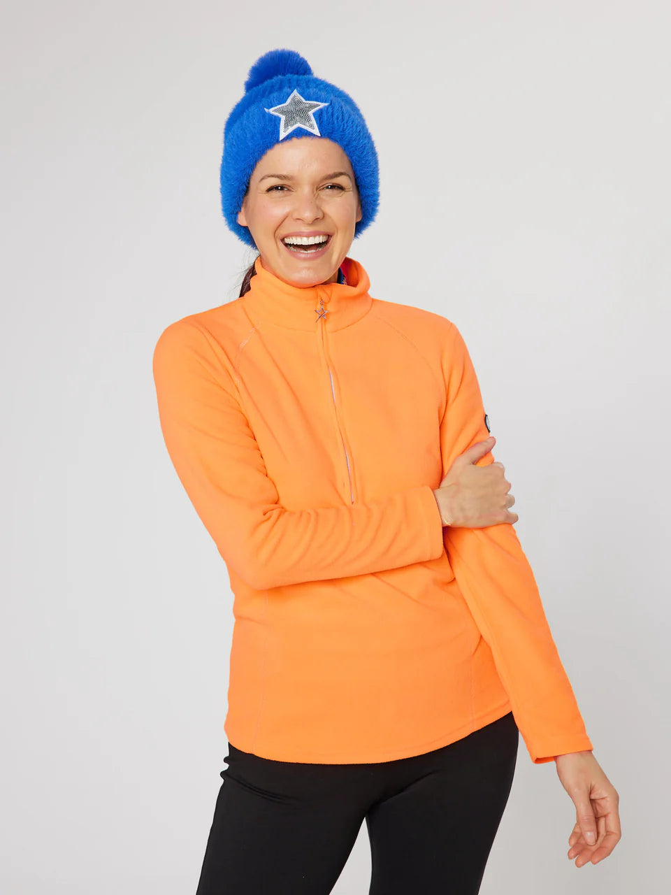 Swing Out Sister Frankie 1/4 Zip Fleece Orange Fizz
