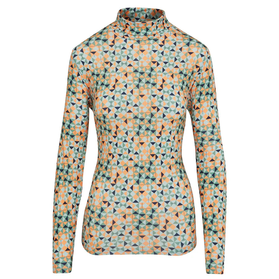Swing Out Sister Ada Roll Neck Apricot Pattern
