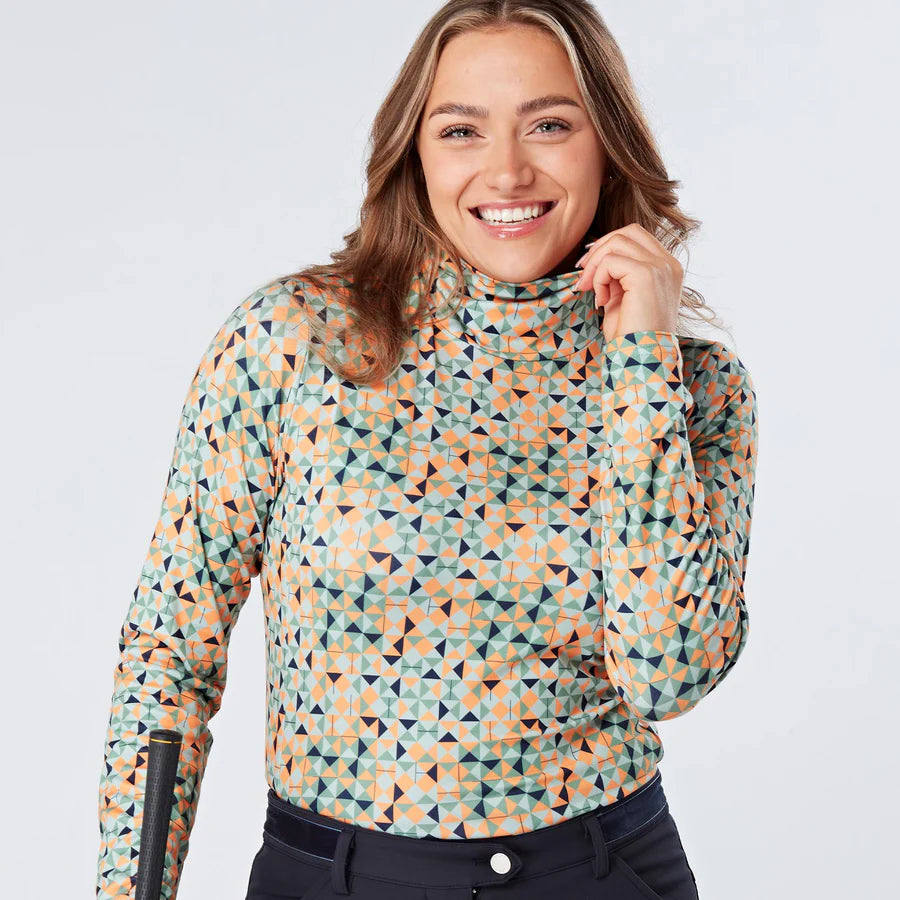 Swing Out Sister Ada Roll Neck Apricot Pattern