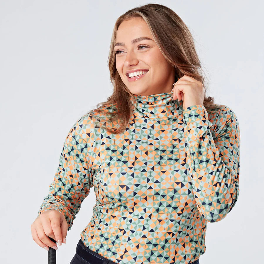 Swing Out Sister Ada Roll Neck Apricot Pattern